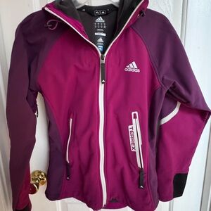 adidas Women's Magenta and Plum Terrex Ski Softshell Jacket